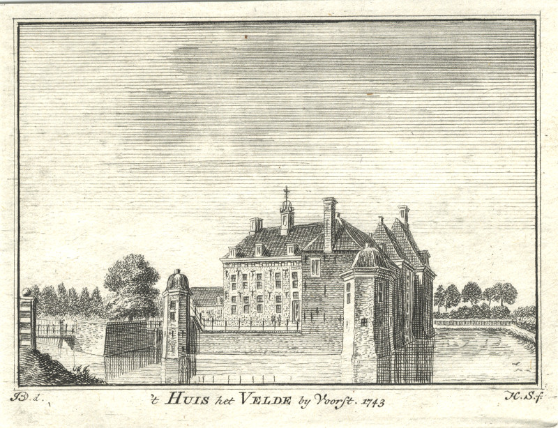 ´t Huis het Velde by Voorst 1743 by H. Spilman, J. de Beijer
