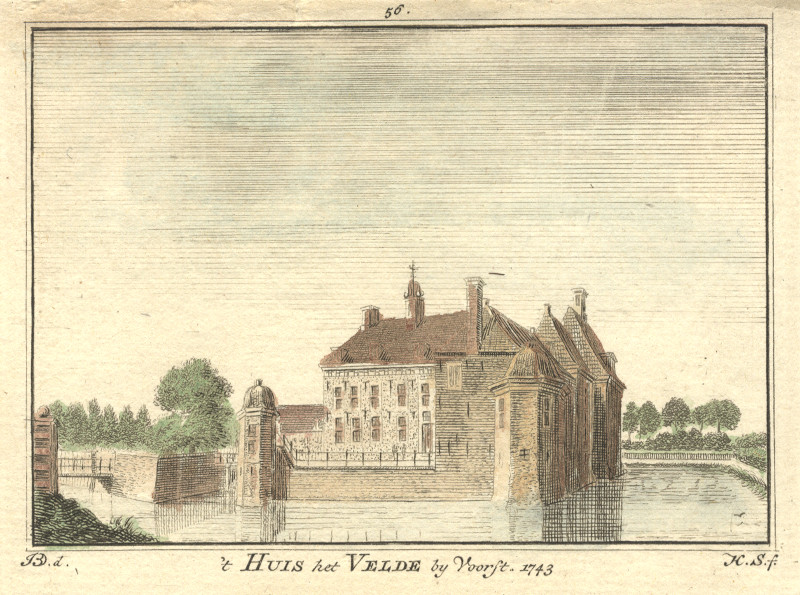 ´t Huis het Velde by Voorst 1743 by H. Spilman, J. de Beijer