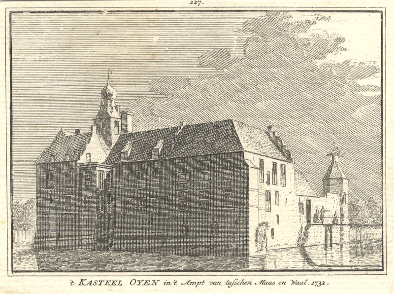 ´t Kasteel Oyen in ´t Ampt van tusschen Maas en Waal. 1732. by H. Spilman, C. Pronk