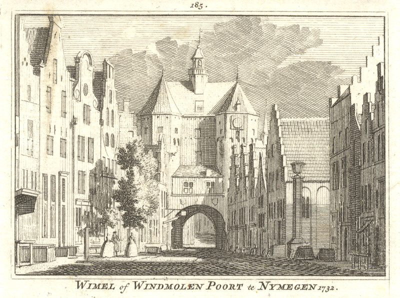 Wimel of Windmolen Poort te Nymegen 1732 by H. Spilman, C. Pronk