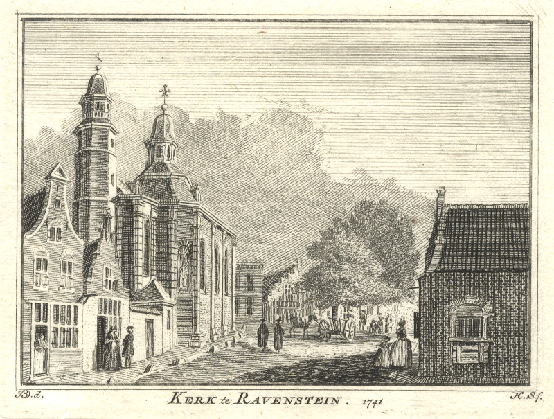 Kerk te  Ravenstein by H. Spilman, J. de Beijer