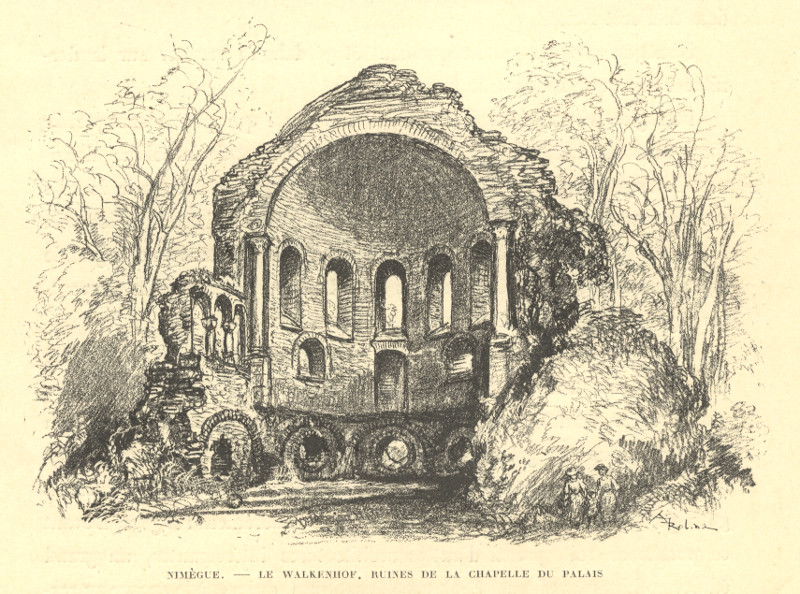 Nimegue, Le Walkenhof, Ruines de la Chapelle du Palais by A. Robida