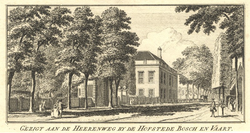 Gezigt aan de Heerenweg by de Hofstede Bosch en Vaart by H. Spilman