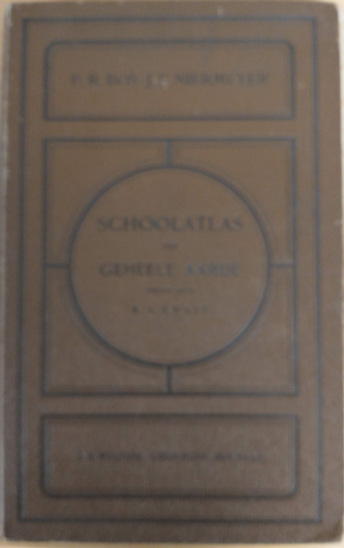 map Schoolatlas der Geheele aarde, 29e druk by P.R. Bos, J.F. Niermeyer, B.A. Kwast