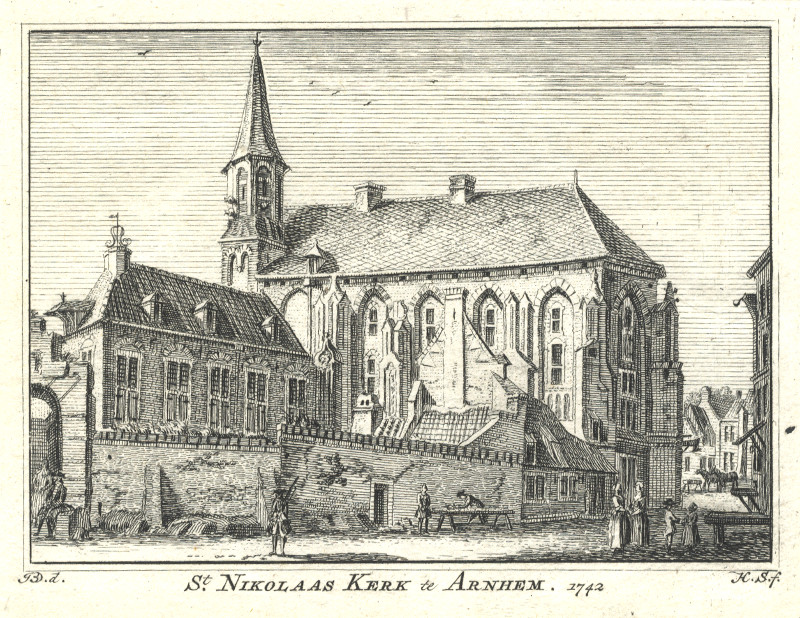 St. Nikolaas Kerk te Arnhem 1742 by H. Spilman, J. de Beijer