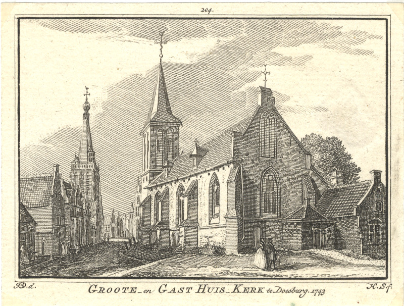 Groote en GastHuis Kerk te Doesburg; 1743 by H. Spilman, J. de Beijer