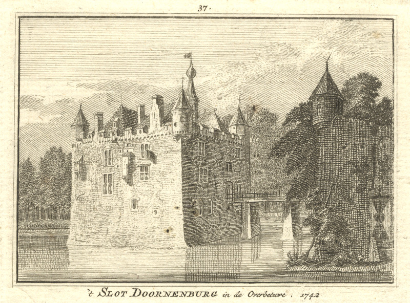 ´t Slot Doornenburg in de Overbetuwe. 1742 by S. Fokke, J. de Beijer