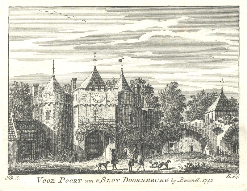 Voor Poort van t Slot Doornenburg by Bemmel 1742 by S. Fokke, J. de Beijer