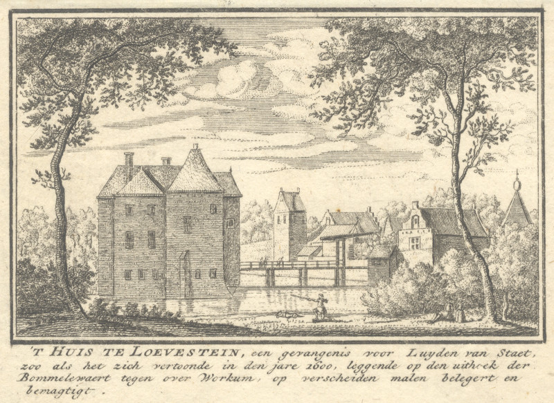 ´t Huis te Loevestein, een gevangenis voor Luyden van Staet by J.M. Bregmagher, naar A. Rademaker