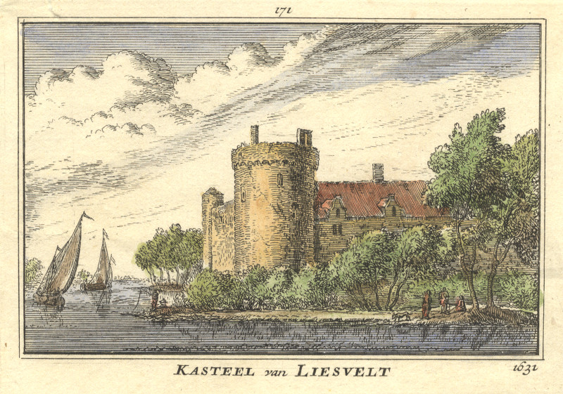 Kasteel van Liesvelt, 1631 by A. Rademaker