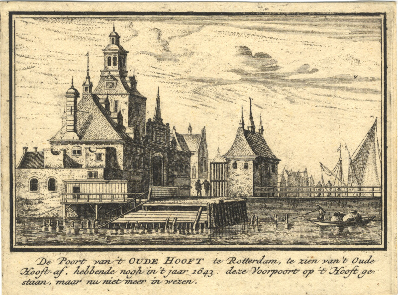 De Poort van ´t Oude Hooft te Rotterdam by J.M. Bregmagher, naar A. Rademaker
