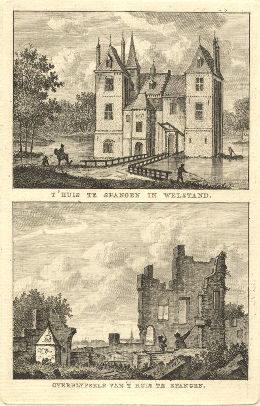 view T ´ Huis te Spangen in Welstand; Overblyfsels van ´t Huis te Spangen by A. Rademaker