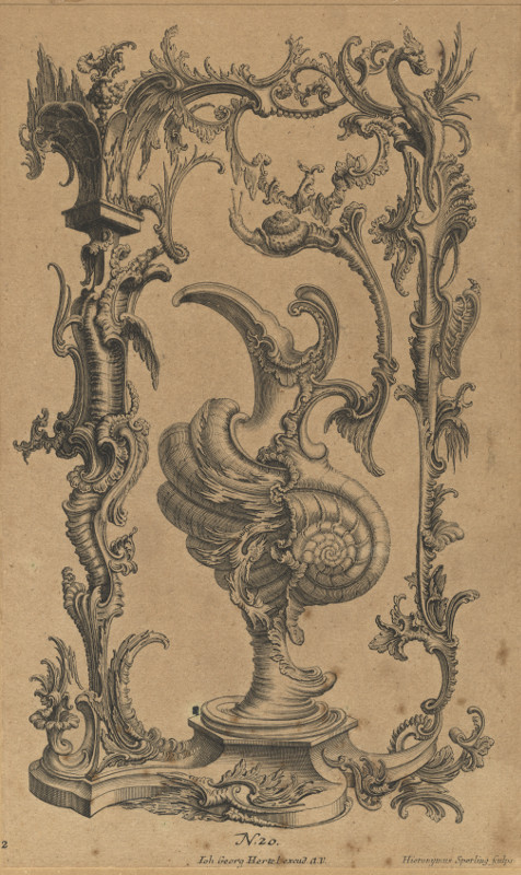 print Sierkan met slakkenhuis by H. Sperling, naar C.F. Rudolph