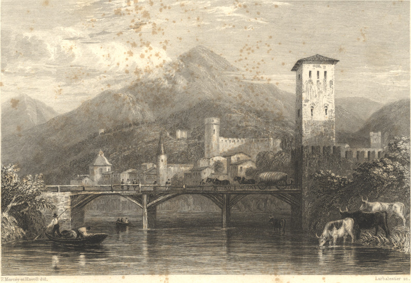 Pont de Trente by F. Mercey, Havell, Larbalestier