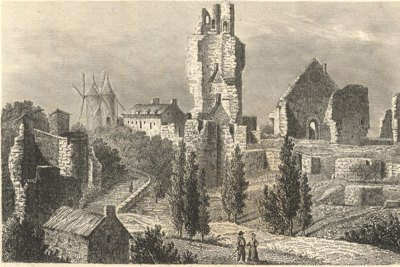 Ruines du chateau de St. Aubin du Cormier by De la Pylaie, Schroeder
