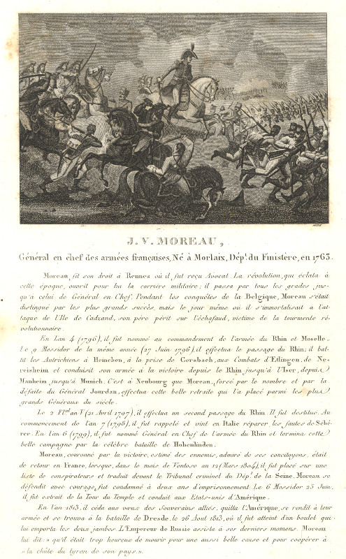 print J.V. Moreau, General en chef des armees francaises.. by Masson