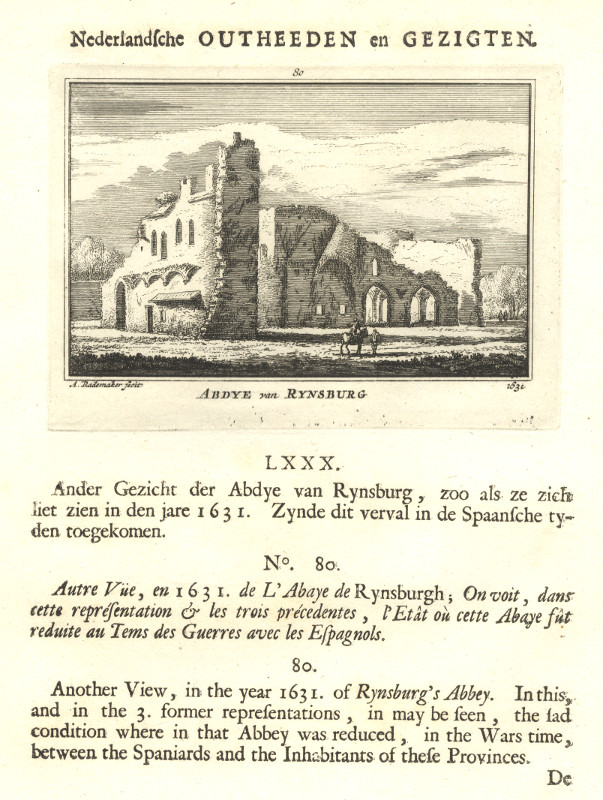 Abdye van Rynsburg 1631 by A. Rademaker