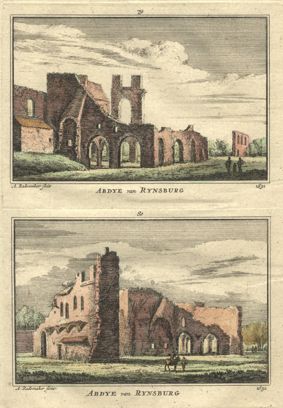 view Abdye van Rynsburg 1631 by A. Rademaker