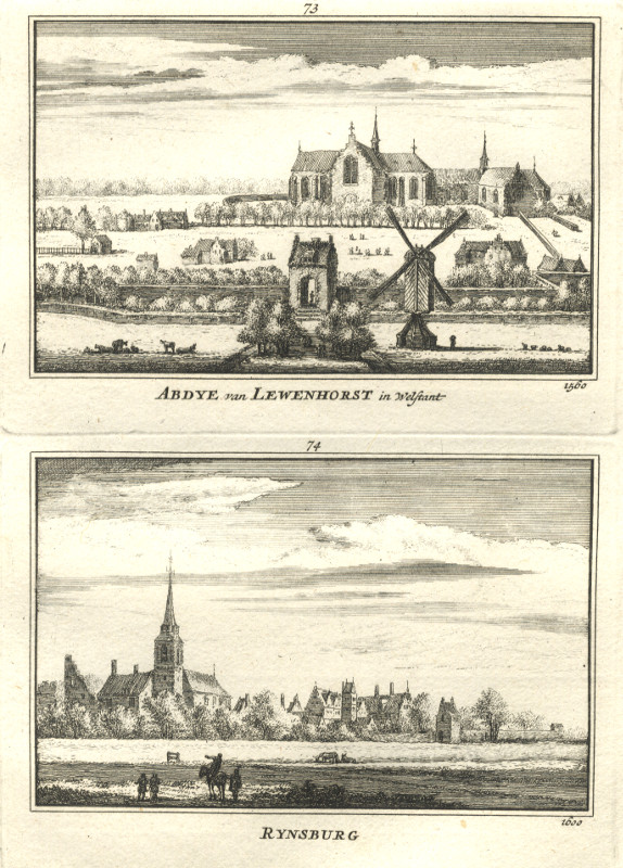 view Abdye van Lewenhorst in Welstant 1560; Rynsburg 1600 by A. Rademaker