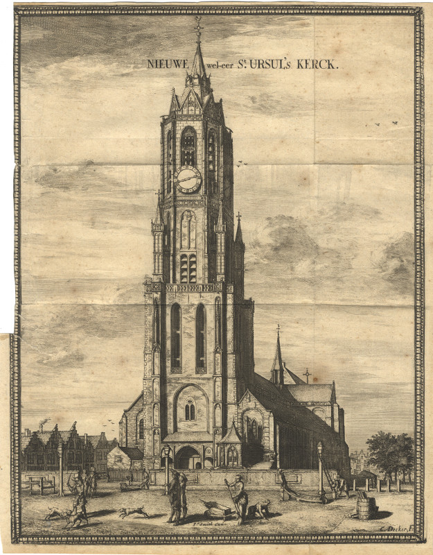 Nieuwe wel-eer St. Ursul´s Kerck by C. Decker