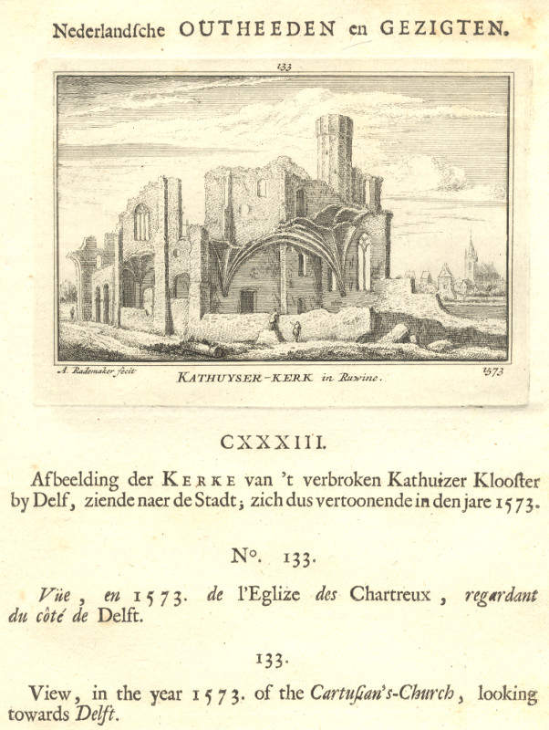 Kathuyser binnen hare Murasien-Kerk in Ruwine 1573 by A. Rademaker