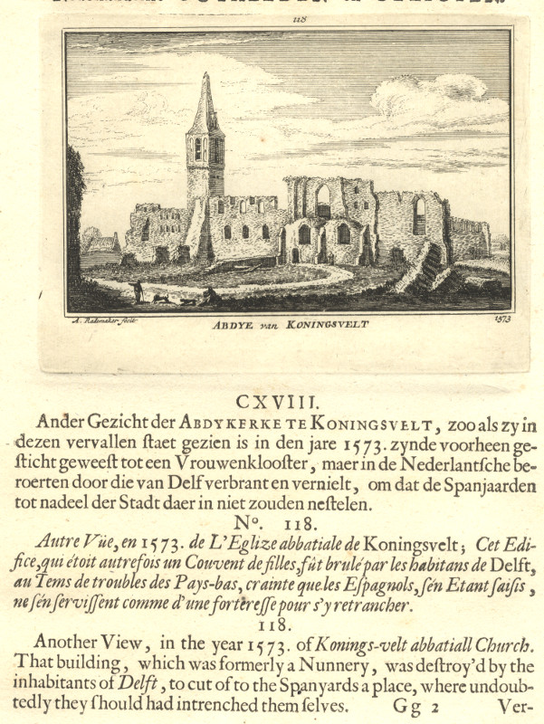 Abdye van Koningsvelt 1573 by A. Rademaker