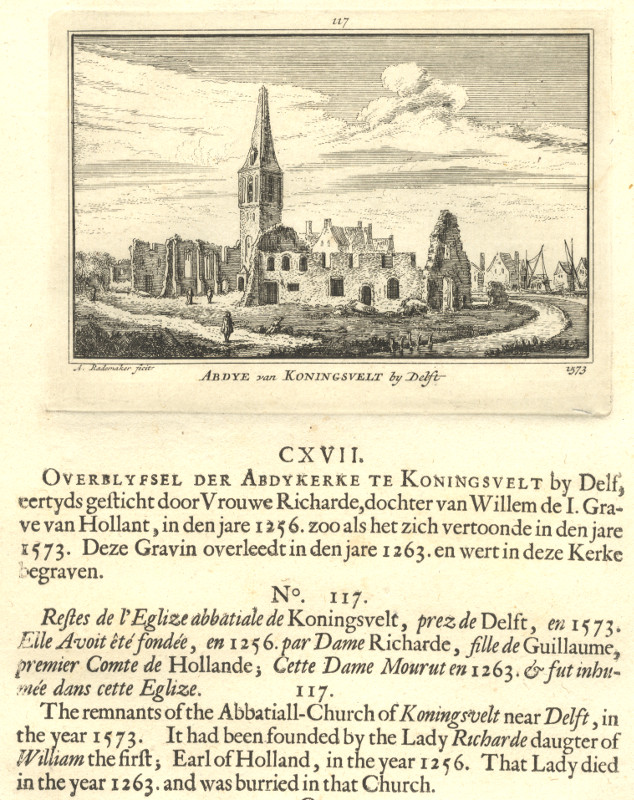 Abdye van Koningsvelt 1573 by A. Rademaker