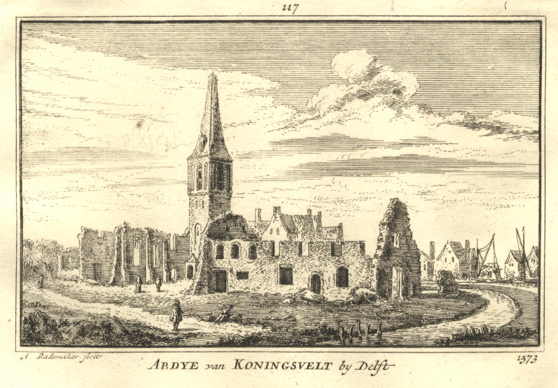 Abdye van Koningsvelt by Delft 1573 by A. Rademaker