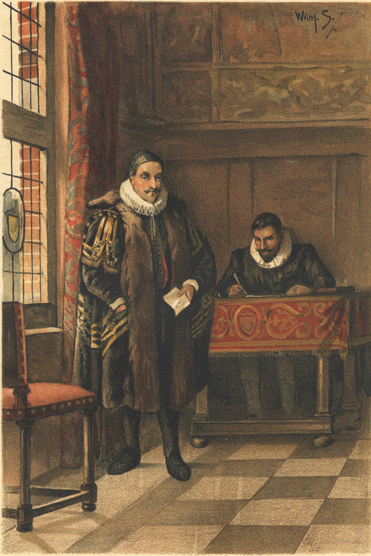 print Prins Willem van Oranje in zijn Kabinet by Tresling enco.