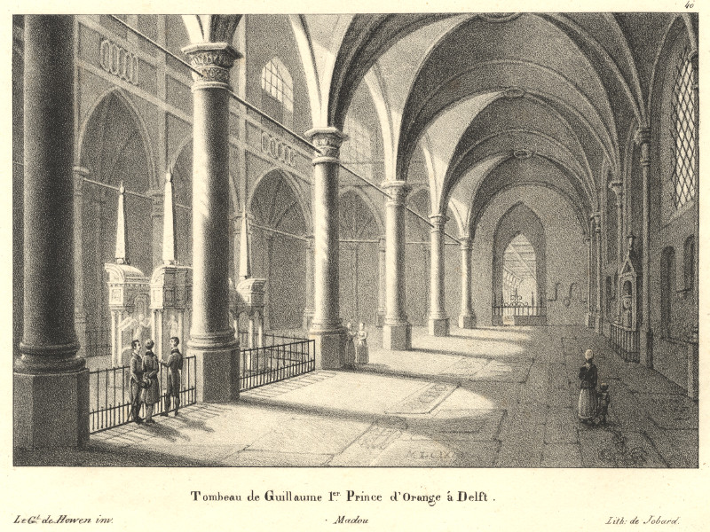 Tombeau de Guillaume 1er. Prince de Orange a Delft by Howen, Jobard, Madou