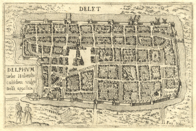 Delft; Delphum urbs Holandte cultissima vulgo Delft appellata by Francesco Valegio