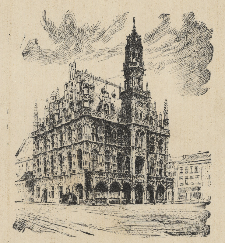 Het stadhuis van Oudenaarde by nn