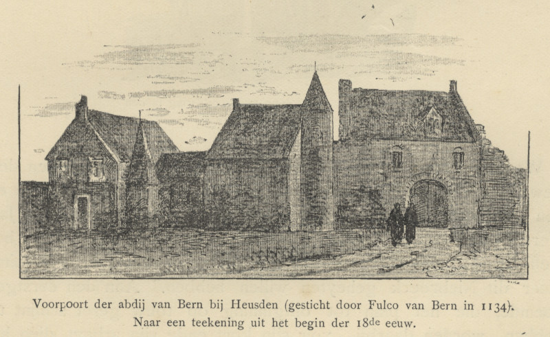 Voorpoort der abdij van Bern bij Heusden (gesticht door Fulco van Bern in 1134) by nn
