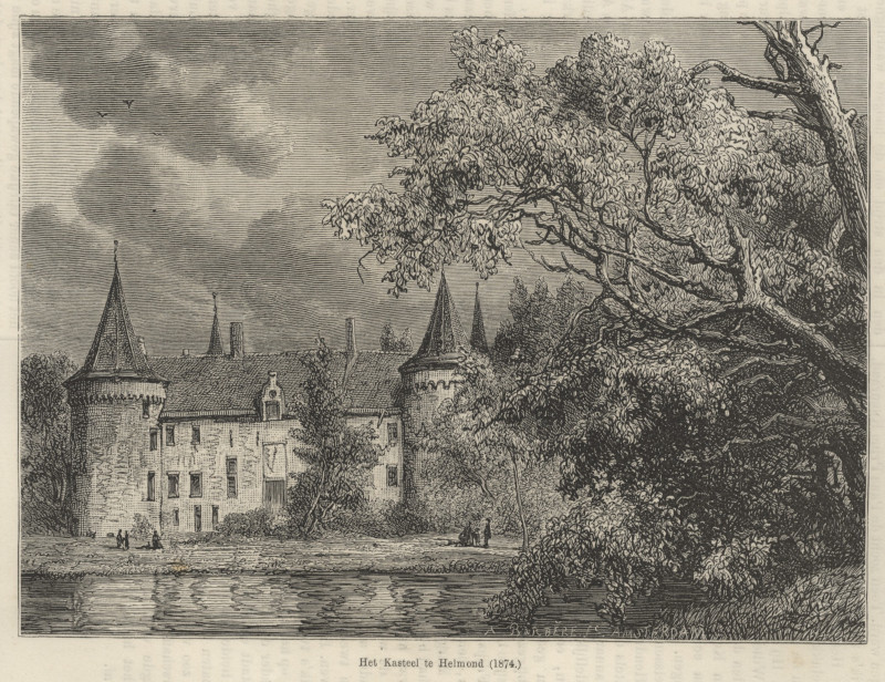 Het Kasteel te Helmond (1874) by A. Barberes