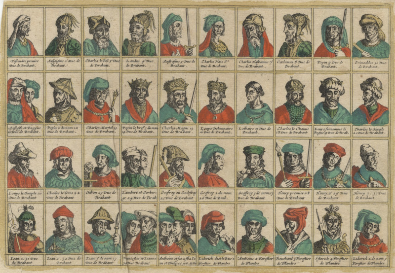 Veertig portretten van Frankische edelen by nn
