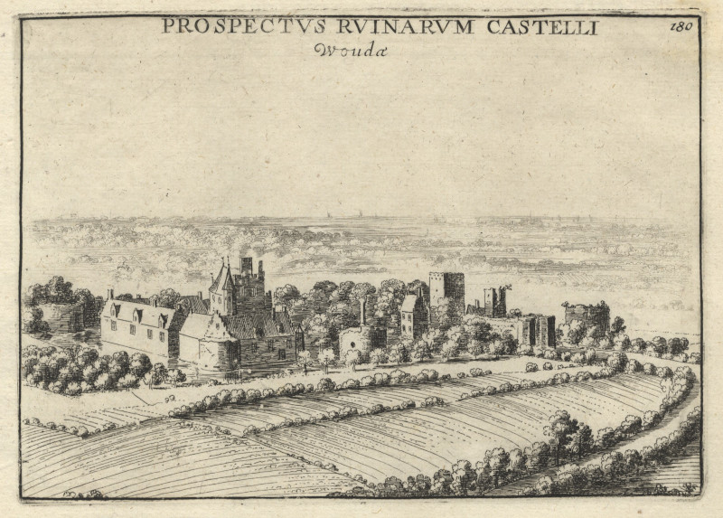 Prospectus Ruinarum Castelli Wouda by J. le Roy