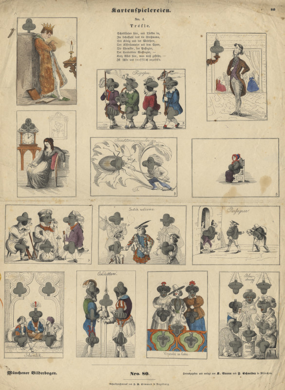 print Kartenspielereien Nro 4 : Tréfle by J.C. Beeg