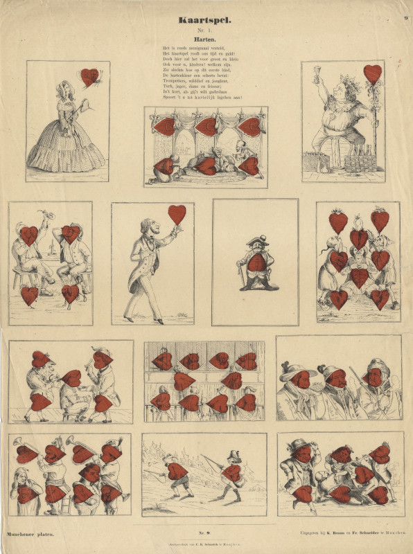 print Kaartspel nr. 1 Harten by J.C. Beeg