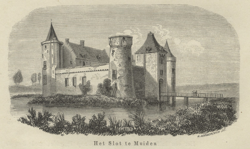 Het Slot te Muiden by E. Vermorcken