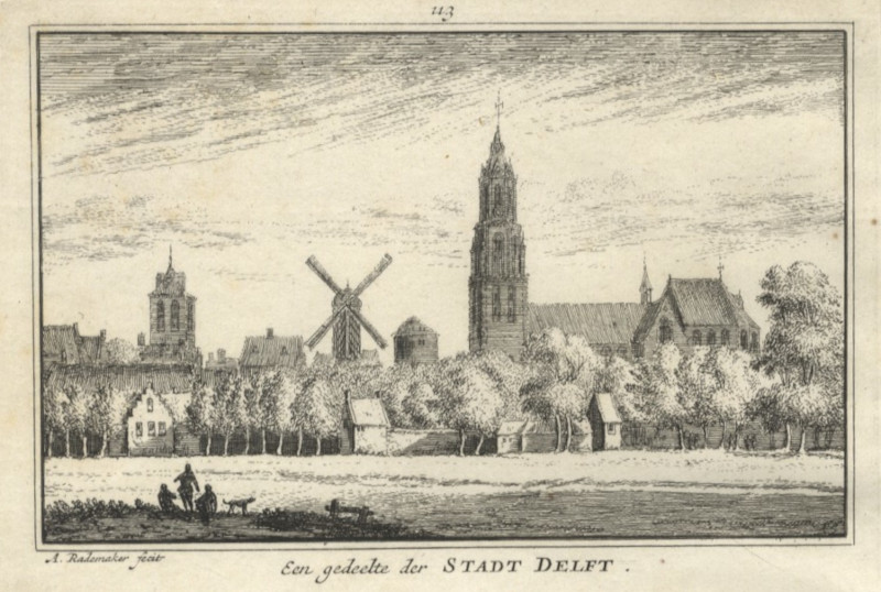 Een gedeelte der Stadt Delft by A. Rademaker