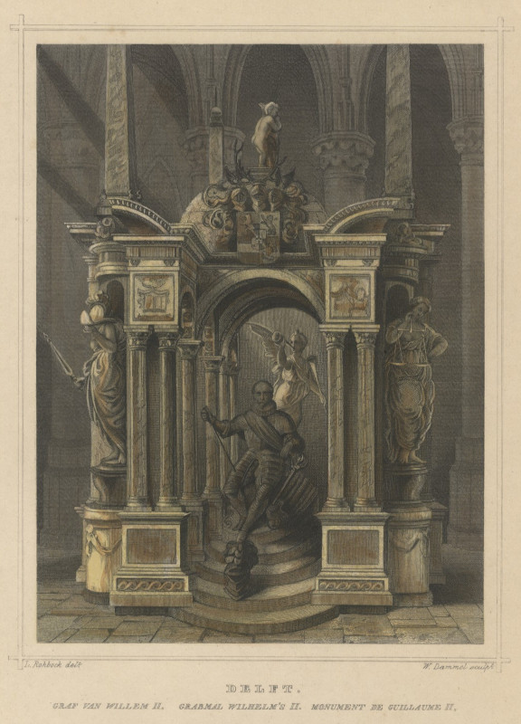 print Graf van Willem II (sic) by L. Rohbock, W. Dammel