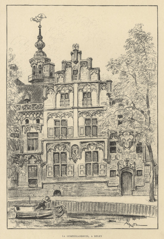 view La Gemeenlandshuis, a Delft by A. Rotida