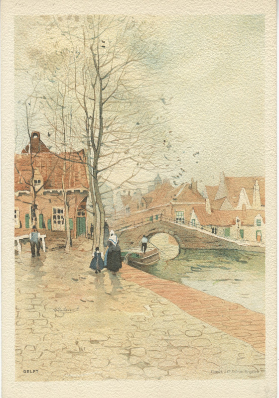 view Delft by Henri Cassiers