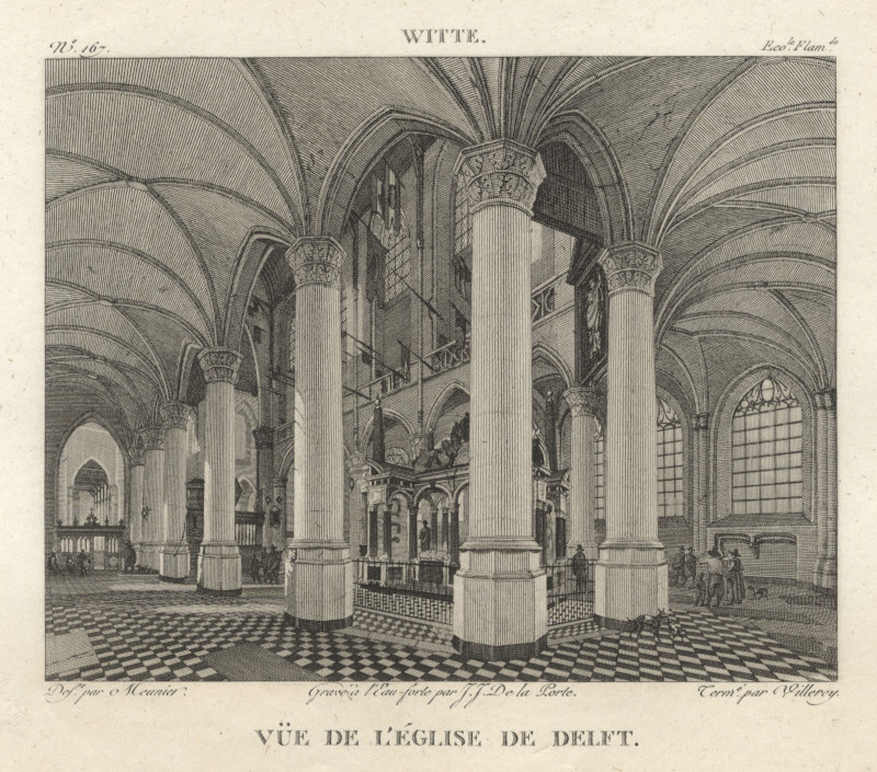 Vue de l´Église de Delft by Meunier, J.J. de la Porte, Villeroy