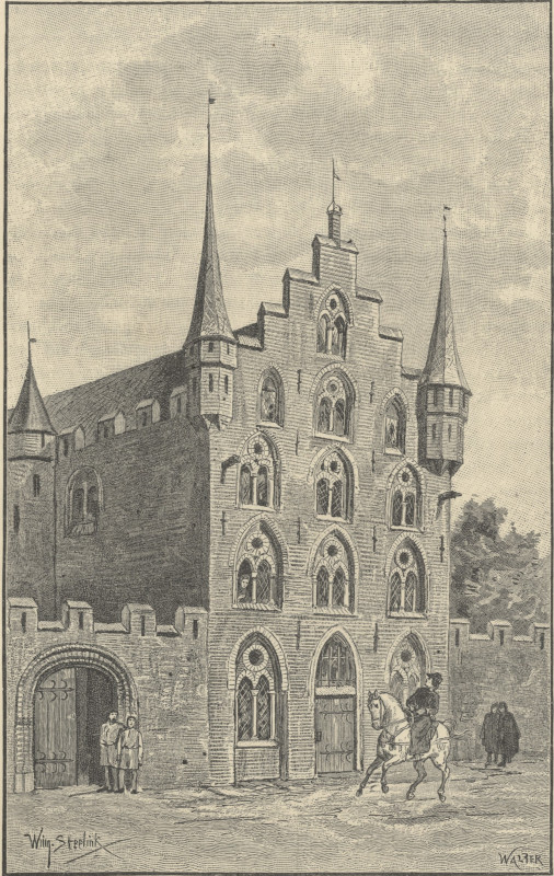 view Adellijk huis uit het midden der 13e eeuw. Het huis Fresenburg te Utrecht by Walter, W. Steelink