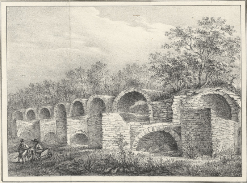 Binnenzijde der walmuur bij de Bagijnen waterpoort te Utrecht by N. v.d. Monde, P.W. v.d. Weijer