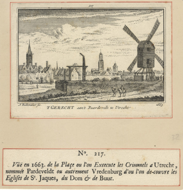 ´t Gerecht aan ´t Paardevelt te Utrecht, 1663 by A. Rademaker