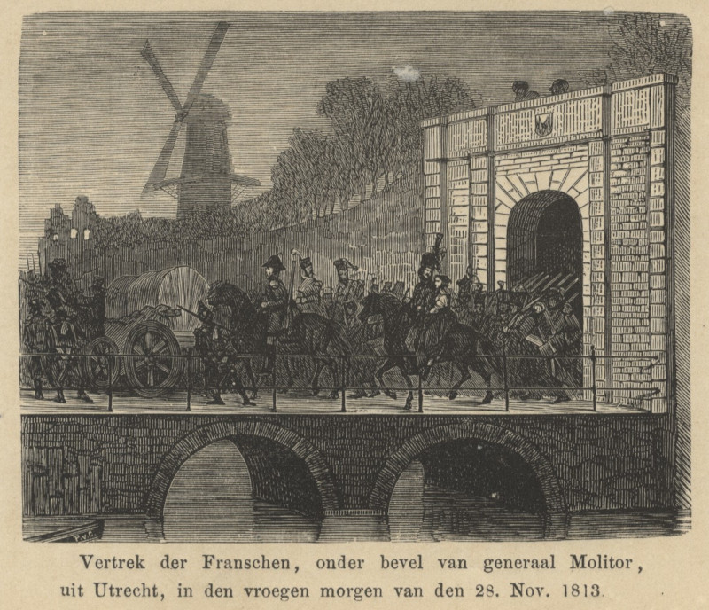 Vertrek der Fransschen, onder bevel van generaal Molitor by nn