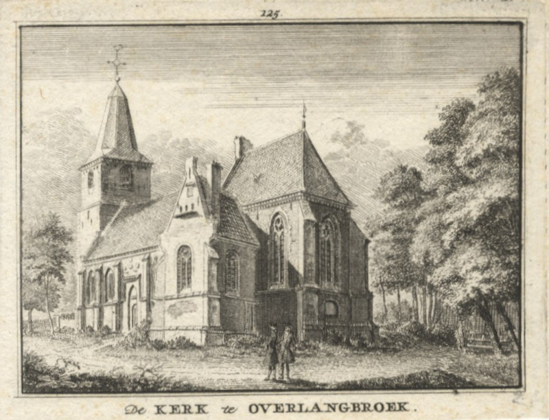 De Kerk te Overlangbroek by H. Spilman