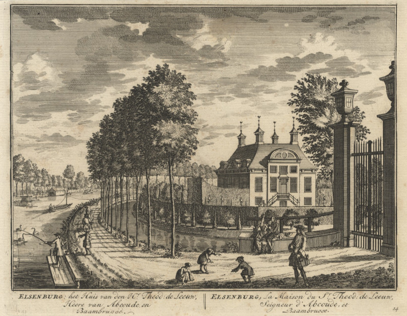 Elsenburg: het Huis van den Hr. Theod. de Leeuw, Heere van Abcoude en Baambrugge by D. Stoopendaal